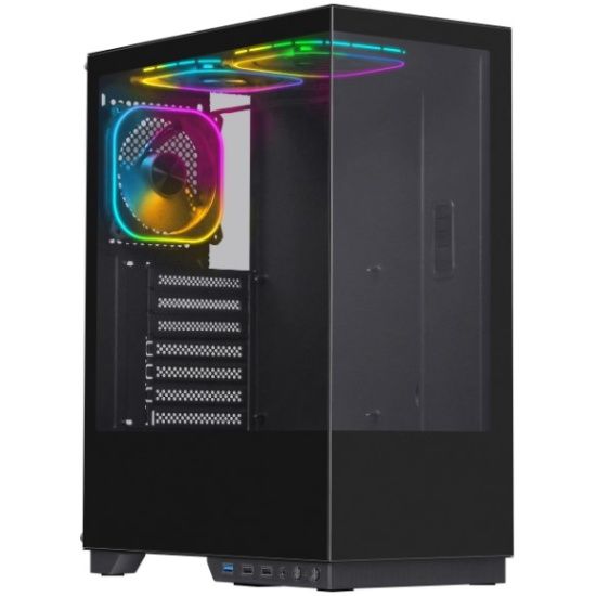 Корпус DEFENDER HyperHub черный,ATX,3fans,switch M/BSync
