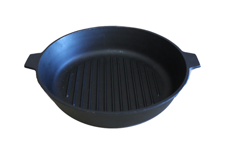 Сковорода-гриль 28 см Камская посуда чугун с двумя ушками гу8060 (Н.Челны)
