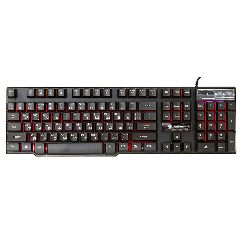 Клавиатура Dialog Gan-Kata KGK-15U BLACK - игровая с подсветкой, USB, черная