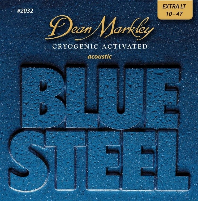 Струны для акустической гитары DM2032 Blue Steel <латунь, 10-47, Dean Markley>