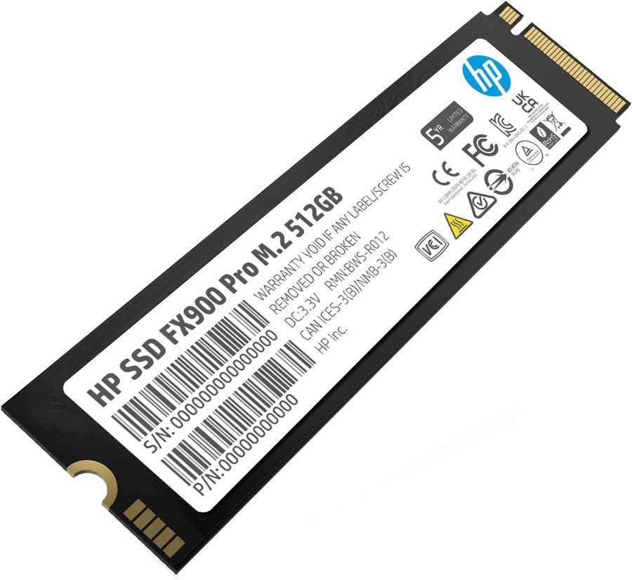 Диск SSD M.2 2280 512Gb HP FX900 <57S52AA> (PCI-E 4.0 x4, up to 4900/3300MBs,200TBW, NVMe)