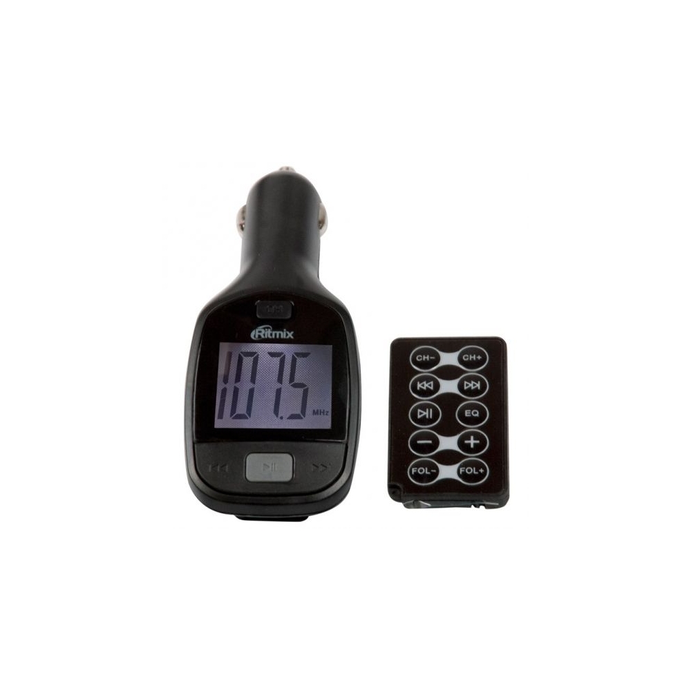 FM трансмиттер Ritmix FMT-A705 черный SD/MicroSD USB PDU