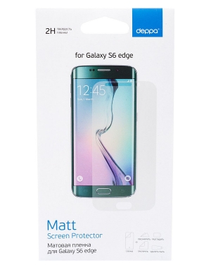 Комплект защитных пленок для Samsung Galaxy S6 Edge, матовые, Deppa (61385)