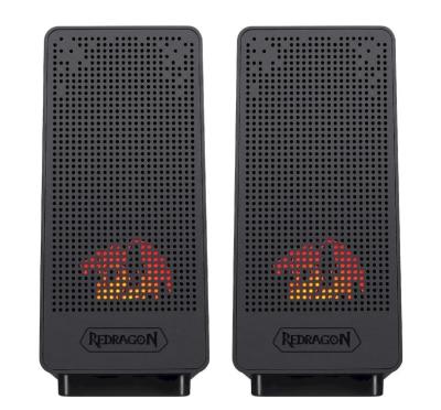 Колонки Redragon Ranch акустическая 2.0 система 6Вт, пит.USB,красн.подсв DEFENDER