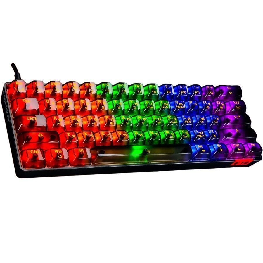 Клавиатура проводная Jet.A Panteon T3 PRO CK CS механическая (TKL 60%, LED,Jixian Black,61кл) черная