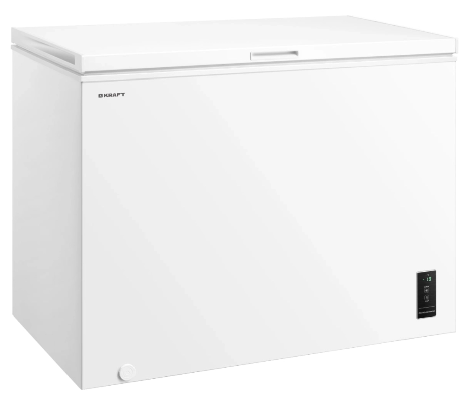 Морозильный ларь KRAFT BD (W)-360BL (объем 345, А 14 кг / сутки , 111,5х64,5х85 см)