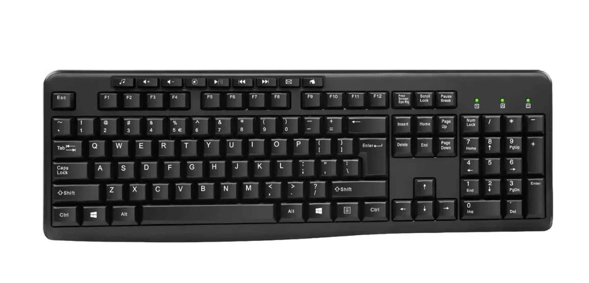 Клавиатура Oklick 305M черный USB Multimedia