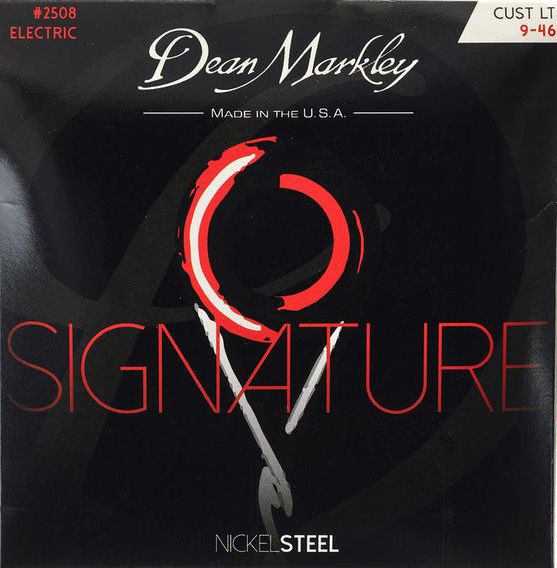 Струны для электрогитары DM2508 Signature Cust LT <никелированные, 9-46, Dean Markley>