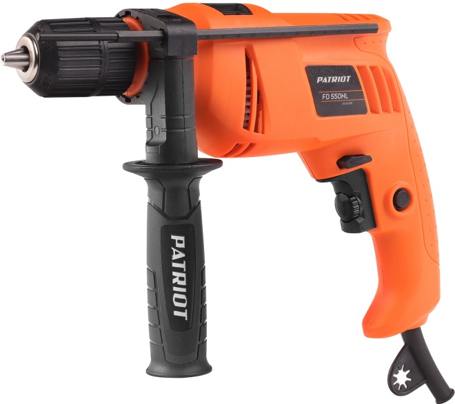 Дрель ударная Patriot FD 550HL 600Вт, 3000 об/мин, 44800 уд/мин, быстрозажимной, реверс (120301551)
