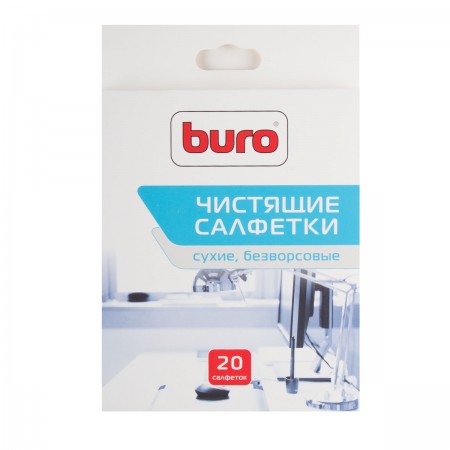 Салфетки BURO (BU-Udry) сухие, безворсовые, 20 шт.
