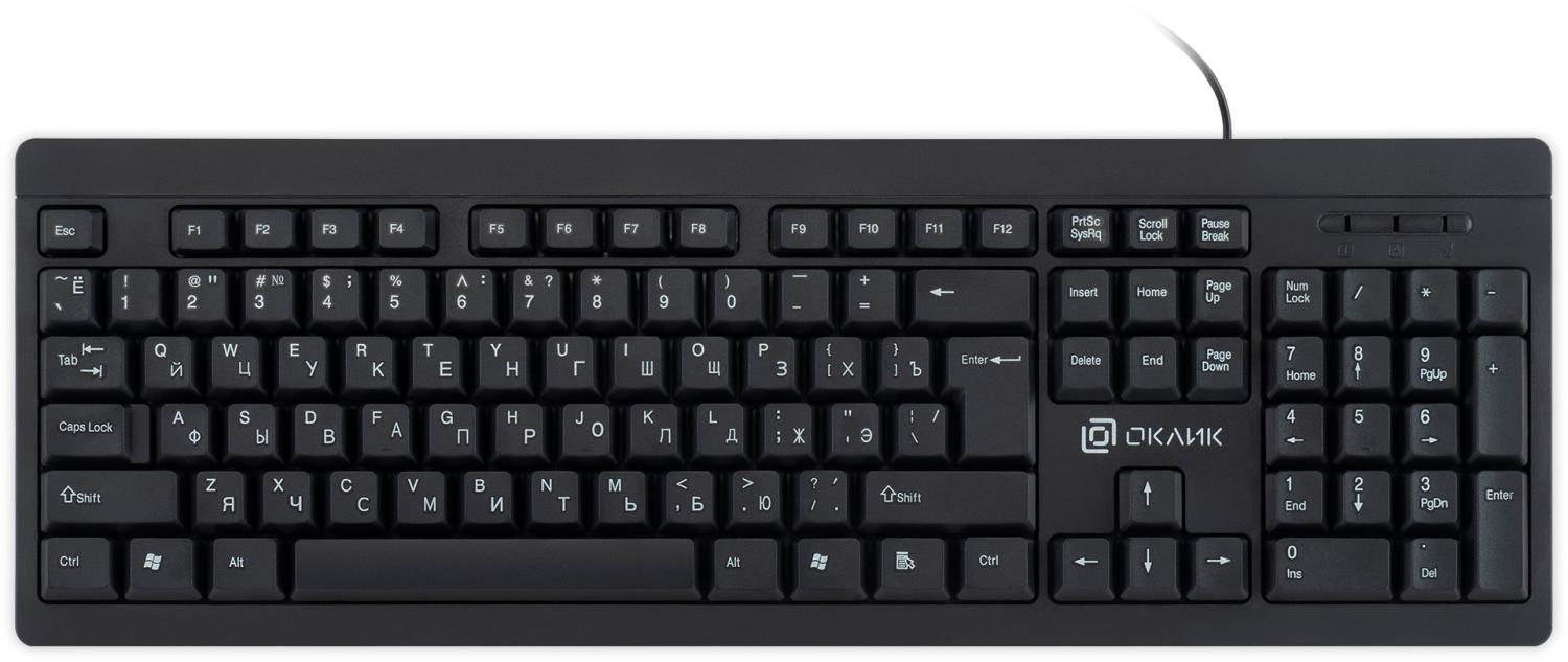 Клавиатура Oklick 95M черный USB