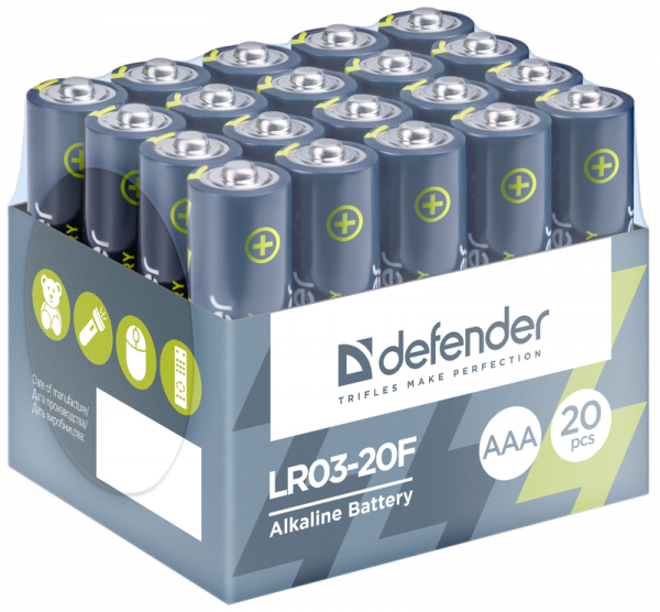 Батарейка Defender LR03 1шт. Size AAA алкалиновые