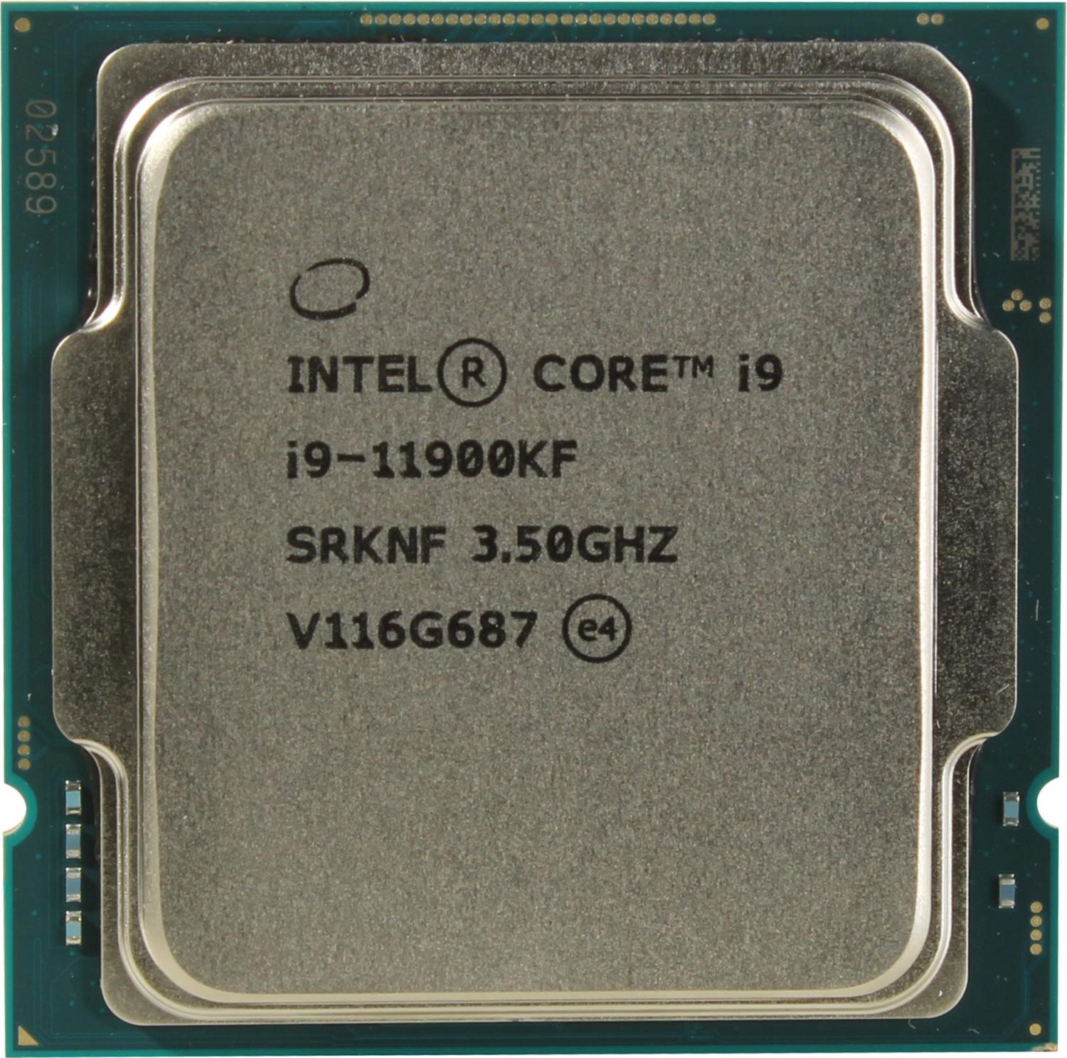 Процессор Intel Core I9-11900KF (8/16 ядер,3.5-5.3ГГц,DDR4-3200,нет видео,125W,Rocket Lake)LGA1200