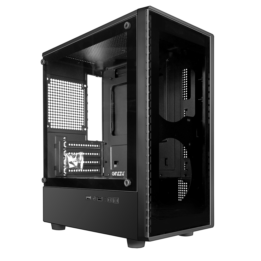 Корпус mATX MidiTower Ginzzu CL402  Window