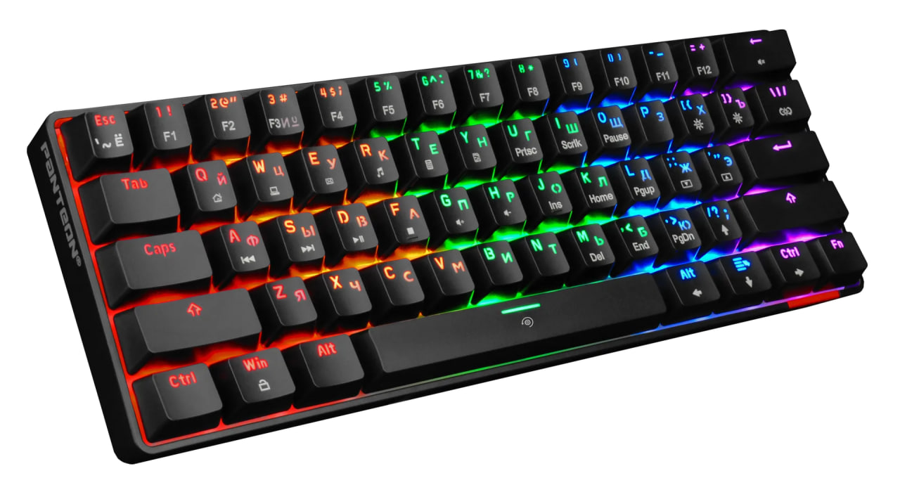 Клавиатура проводная Jet.A Panteon T3 RS HS RB механическая (TKL 60%, подсветка LED RAINBOW, 61 кл.)