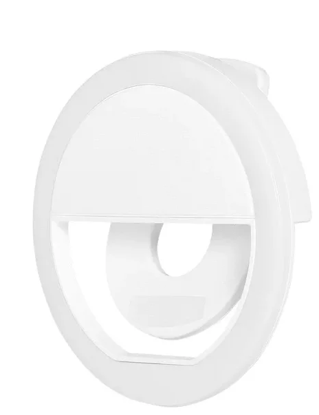Световое LED кольцо для селфи с креплением на смартфоне DF LED-01 (white)