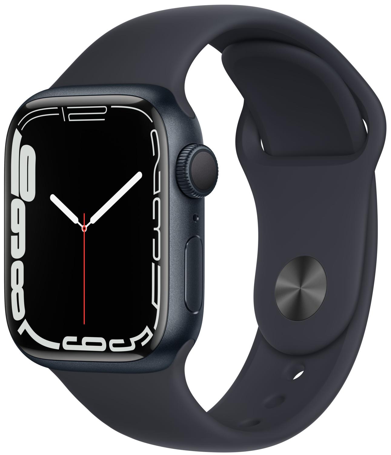 Смарт-часы Apple Watch 7 45mm Midnight Aluminum Case with Midnight Sport Band