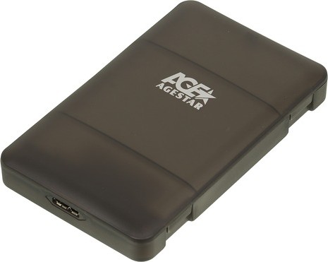 Внешний контейнер AgeStar 3UBCP3 пластик для (2.5" SSD/HDD, SATA, USB 3.0) черный