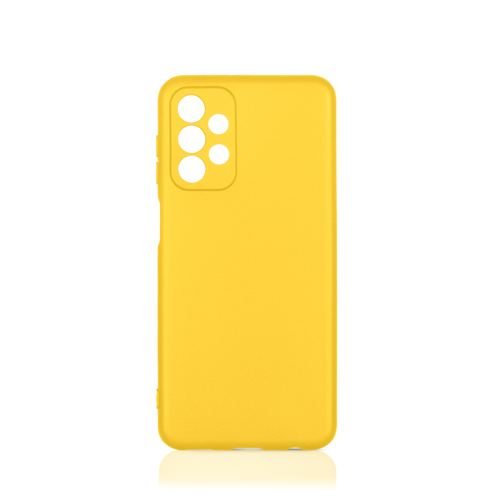 Чехол для Samsung Galaxy A23, желтый, силиконовая накладка, DF sCase-137 (yellow)
