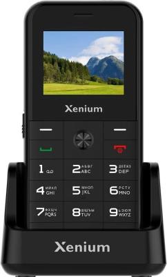 Сотовый телефон Xenium X718 черный (2G,2*SIM, 1,77",160х128,mSD до 32Gb,0.3 Мп,1000 мАч,FM,Type-C)