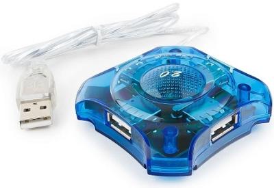 USB HUB 4 port Gembird UHB-C224 USB2.0  4хUSB, с доп.питанием (порт DC)
