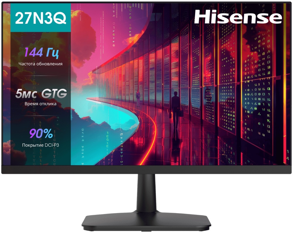Монитор 27" Hisense 27N3Q IPS FHD чер HDMI VGA 144Hz 250cd Ex