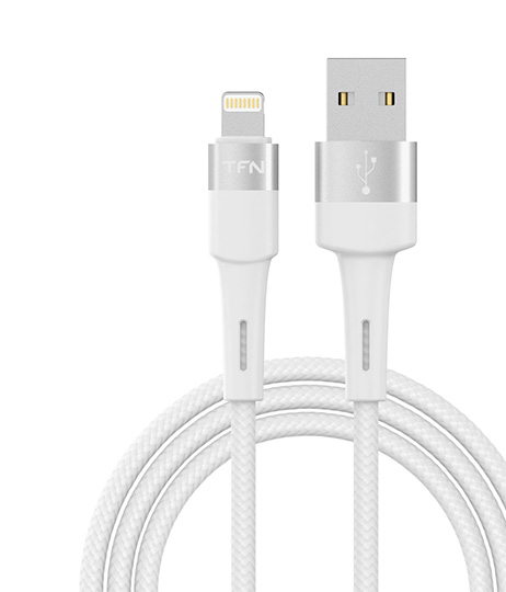 Дата-кабель USB с разъемом 8-pin TFN ENV для Apple нейлон/белый 1,2м, TFN, TFN-С-ENV-AL1MWH
