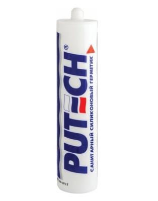Герметик силиконовый PUTECH, санитарный, 280мл, прозрачный