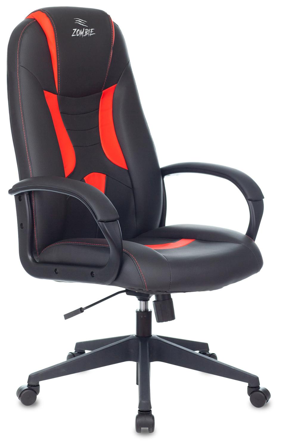 Кресло игровое Zombie 8 черный/красный эко.кожа крестовина пластик