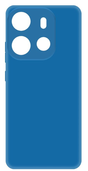 Чехол для INFINIX Smart 7, накладка, синий, Krutoff Silicone Case, 446714