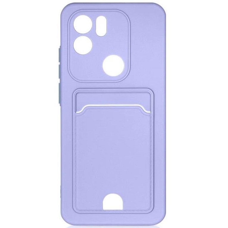 Чехол для Xiaomi Redmi A1+ / A2+ , сил.накладка + отд/карты, фиолетовый DF xiCardCase-04 (violet)