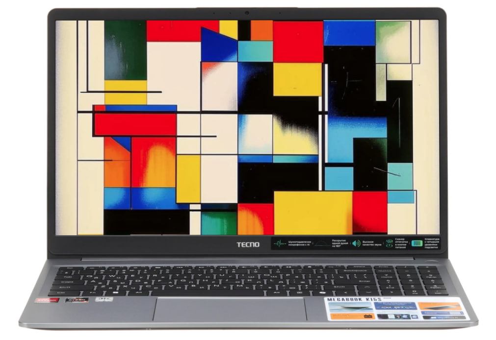 Ноутбук Tecno MegaBook K15SDA <Ryzen 7 5825U/16Gb/SSD1Tb/15.6"/IPS/FHD/W11H>