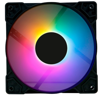 Вентилятор для корпуса Оклик OG-CF120RGB1-BK RGB 120х120x25 черный 3-pin 4-pin (Molex)