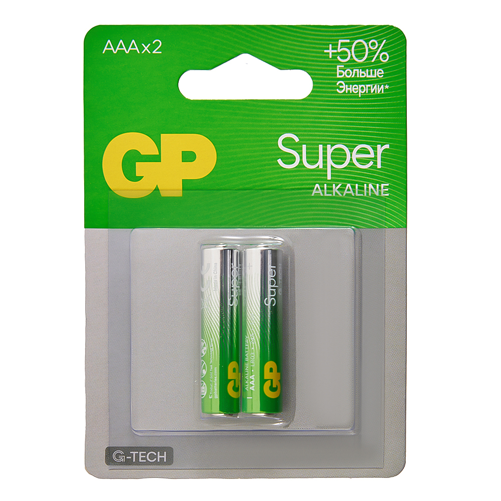 Батарейки GP Super GP24AA21-2CRSBC2 G-TECH 2шт