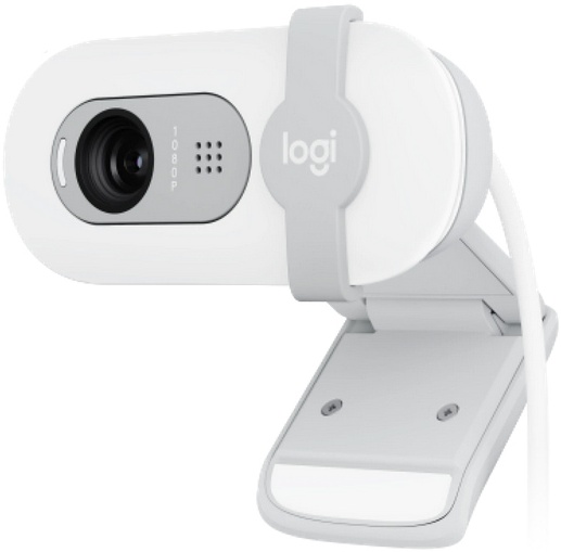 Камера Web Logitech HD Webcam Brio 100 белый 2Mpix (1920x1080) USB-A с микрофоном (960-001618)