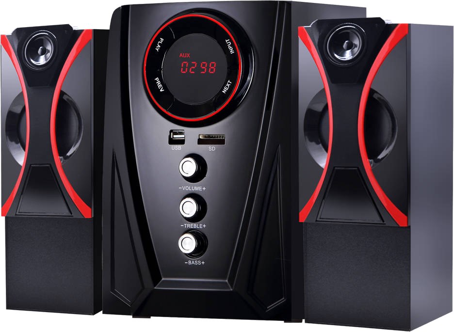 Колонка Ginzzu GM-407, Акустическая система 2.1, 40W/BT/USB/SD/FM/ДУ