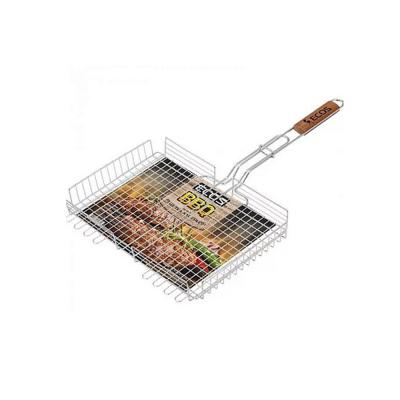 Решетка для барбекю ECOS Х-381D глубокая, р-р 22x22 см, общая длина 58 см 999619/290013