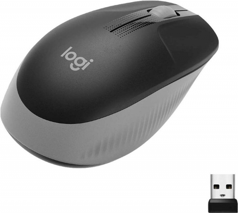 Мышка Logitech M191 серый/черный оптическая (1000dpi) беспроводная USB (2but) 910-005922