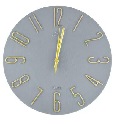 Часы настенные Рубин 3010-007 круг пластик d30 Классика корпус серый+золото