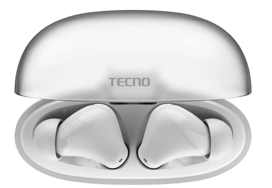 Беспроводные BLUETOOTH наушники Tecno Buds 4 BD04 белый (BD04 WHITE)