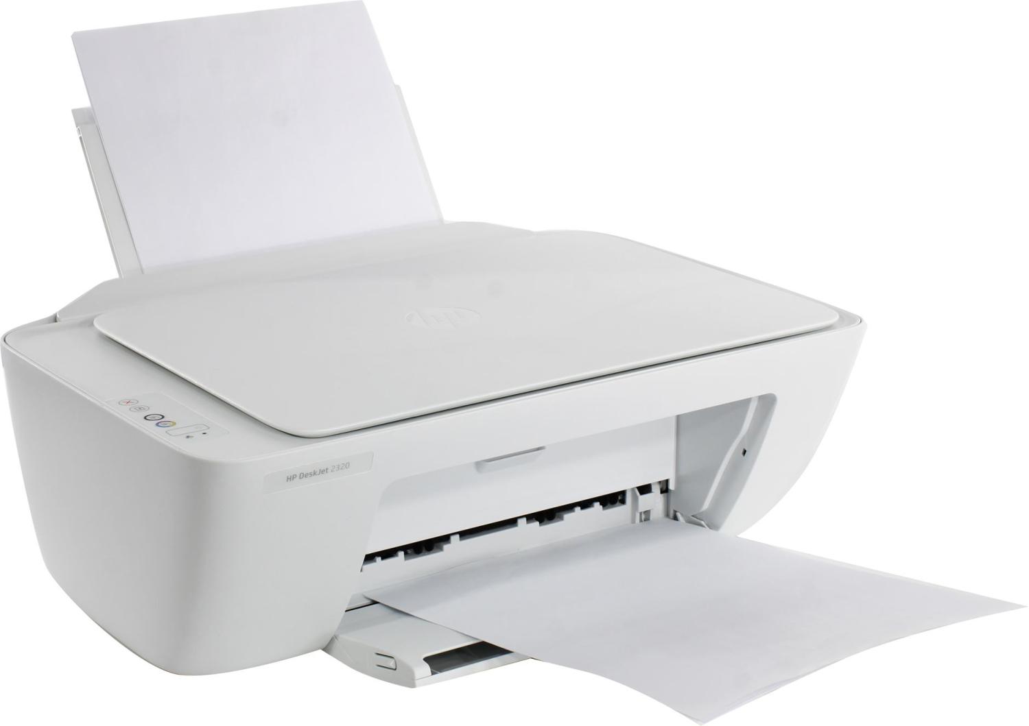 Принтер струйный HP DeskJet 2320 МФУ <7WN42B> (А4,4цв/2карт,7.5/5.5стр./мин,1200x1200,USB 2.0) белый