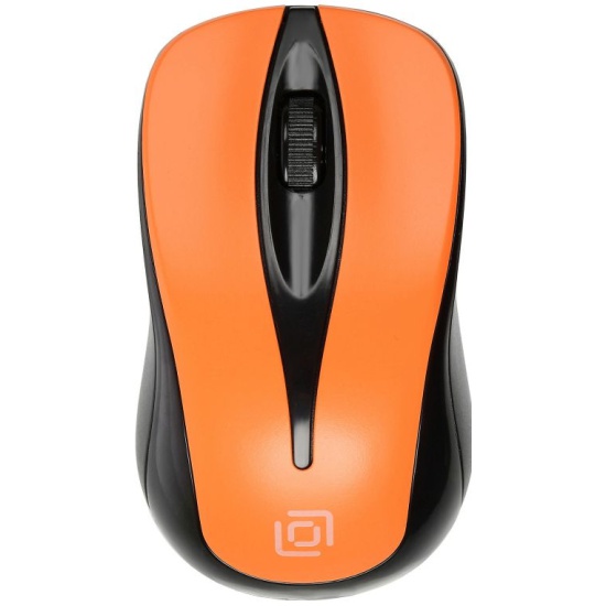 Мышь Oklick 675MW черный/оранжевый оптическая (800dpi) беспроводная USB (2but)