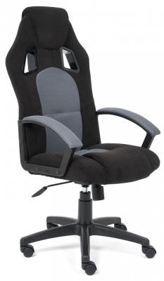 Кресло TETCHAIR DRIVER (22) флок/ткань, черный/серый, 35/TW-12