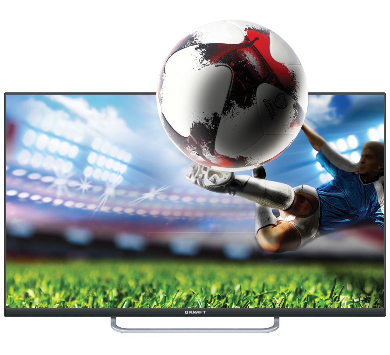 Телевизор 50" Kraft KTV-P50UHD03T2CIWLF Smart Android 11/UltraHDI/DVB-T2/DVB-C/USB безрамочный