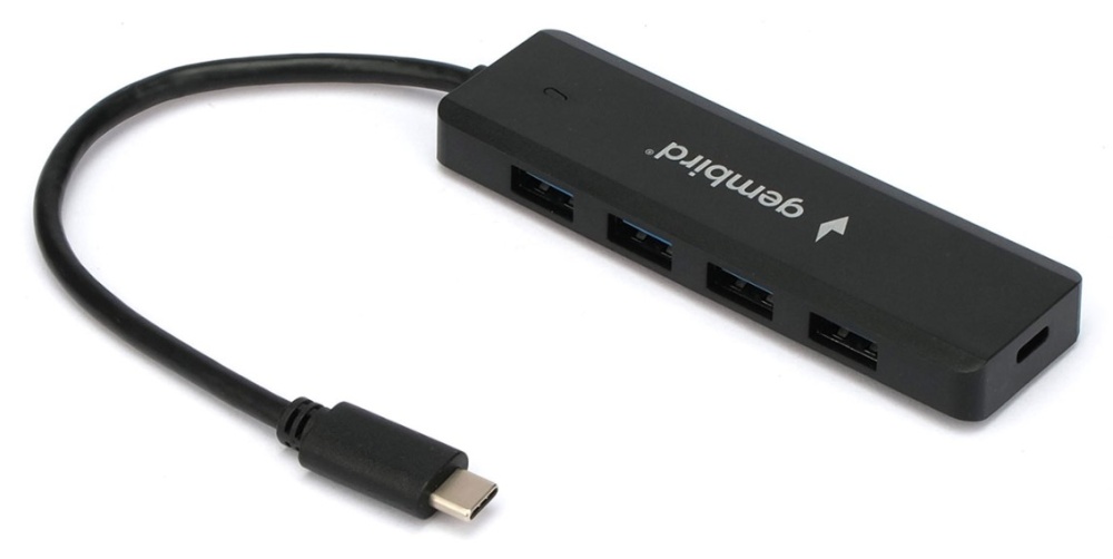 USB HUB 4 port Gembird UHB-C424 USB3.1  4хUSB, с доп.питанием (порт Type-C), OTG