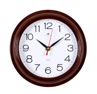 Часы настенные Рубин 2121-307 круг пластик d21 Классика корпус коричневы