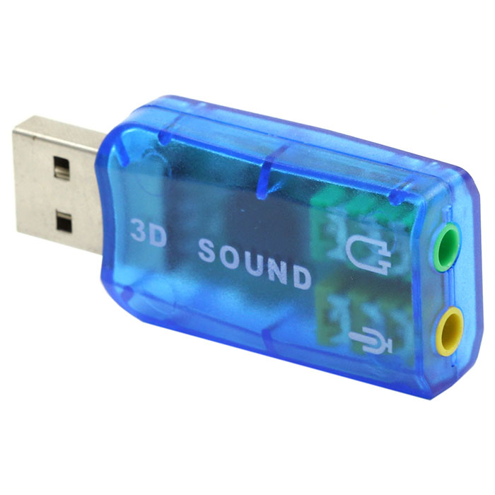 Звуковая карта USB TRUA3D (C-Media CM108) 2.0 channel out 44-48KHz (5.1 virtual channel)