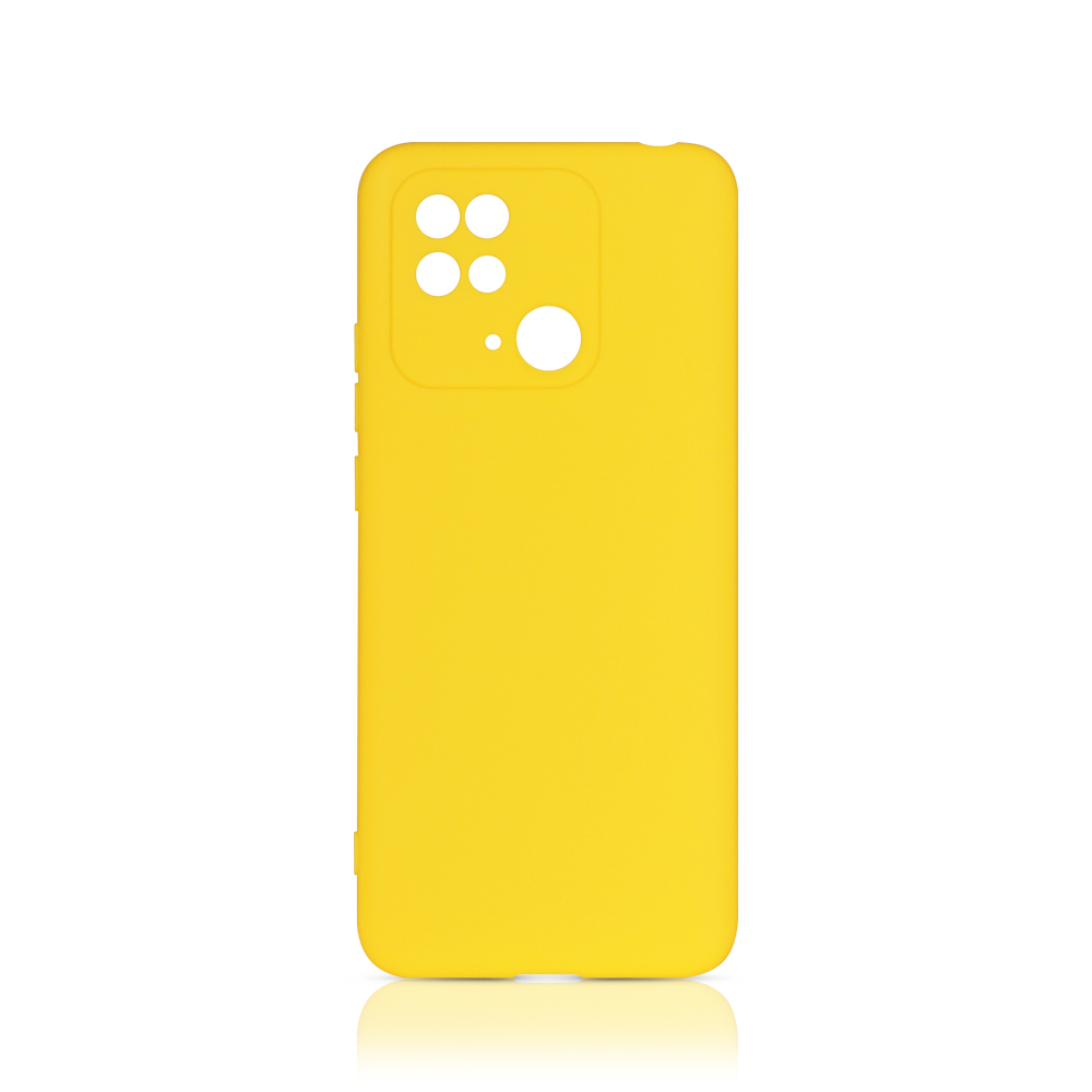 Чехол для Xiaomi Redmi 10C, силиконовая накладка, желтый DF xiCase-64 (yellow)