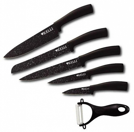 Набор ножей KELLI KL-2031 с мраморным покрытием 6 предметов