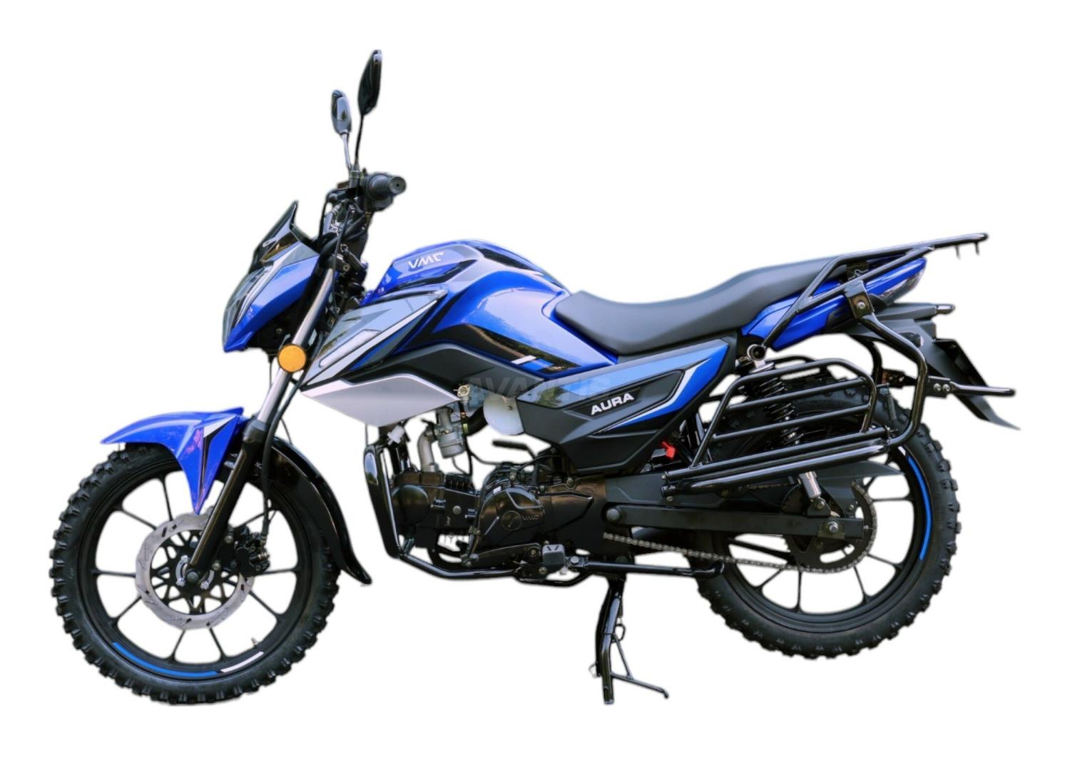 Мопед VMC AURA CM48Q 48см3 СЕРИЯ R1100 (BLACK-LIGHT BLUE)